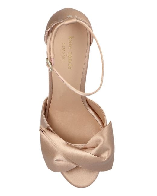 Kate Spade Pink Satin High-Heeled Sandals