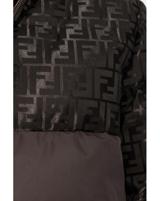 Fendi Black Down Jacket With Hood