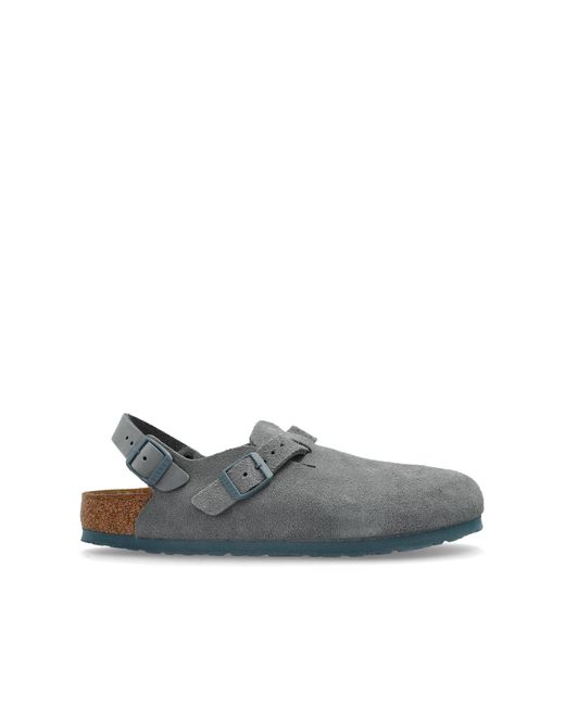 Birkenstock Gray 'Tokio Ii Suede' Shoes