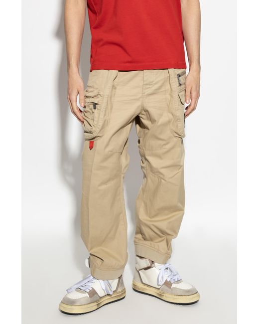DSquared² Natural Pants With Patches for men