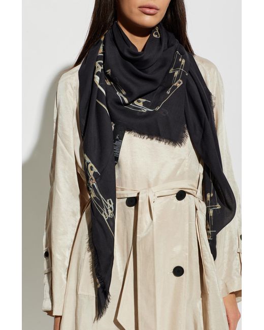 AllSaints Black Patterned Scarf