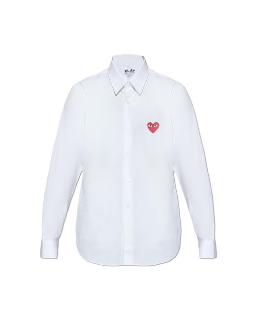 COMME DES GARÇONS PLAY White Shirt With Logo Patch