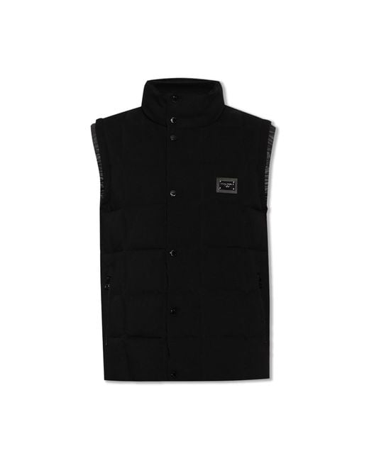 Dolce & Gabbana Black Wool Sweater With Logo for men