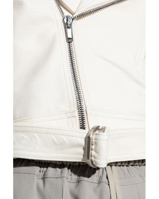 Rick Owens Natural Leather Jacket 'Luke'