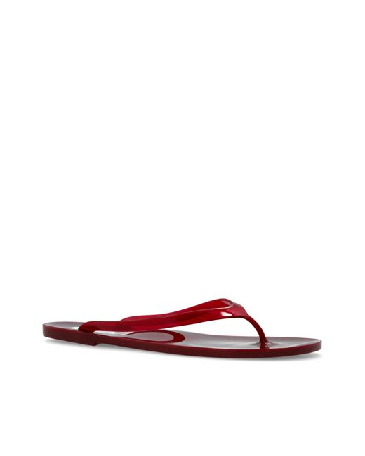 Christopher Esber Red Rubber Flip-Flops 'Jo'