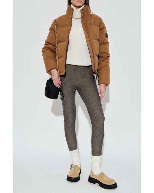 Burberry Gray Herringbone Pattern Trousers