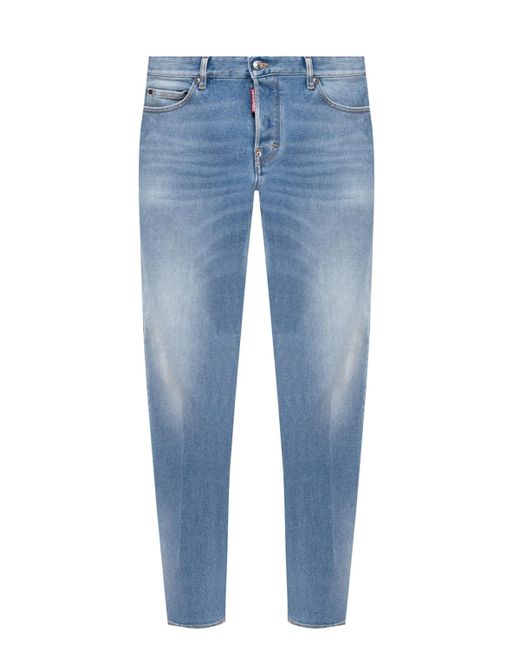 DSquared² Blue 'slim Jean' Jeans With Logo for men