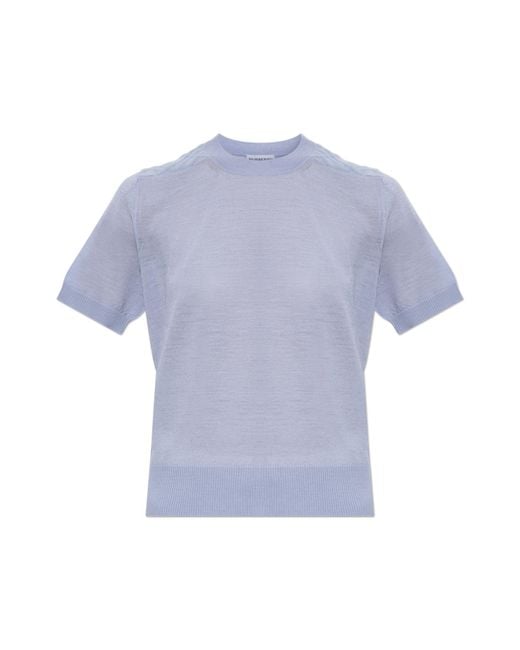 Burberry Blue Wool Top "Winnie"