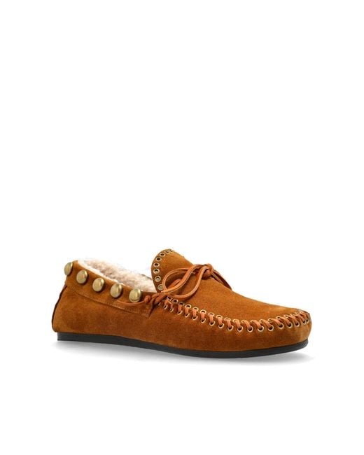 Isabel Marant Pink "Fitza" Loafers Shoes