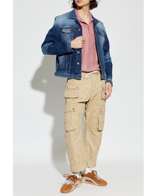 DSquared² Blue Denim Jacket With 'Vintage' Effect for men
