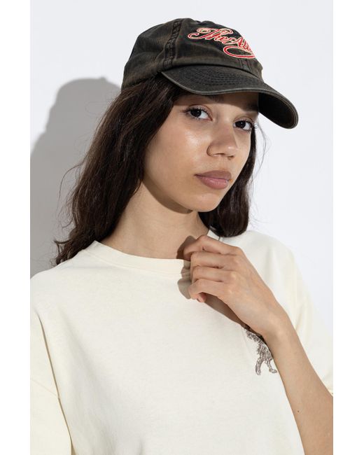 The Attico Black Baseball Cap