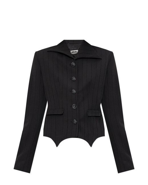 AVAVAV Black Pinstripe Blazer