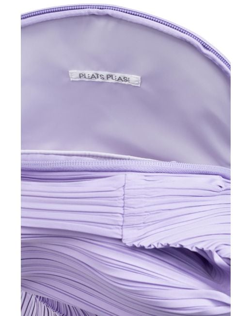 Pleats Please Issey Miyake Purple Pleated Backpack