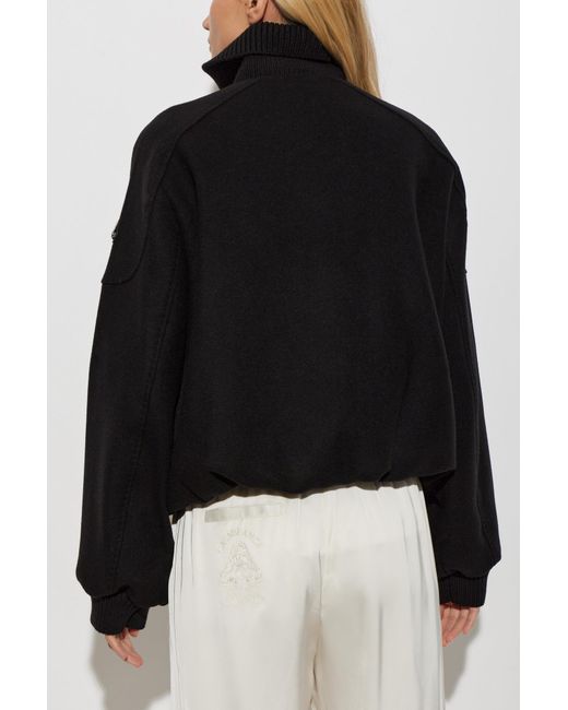 Moose Knuckles Black Wool Jacket With Patch