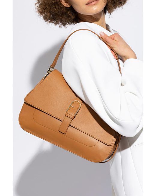 Furla Brown Shoulder Bag 'flow Large',