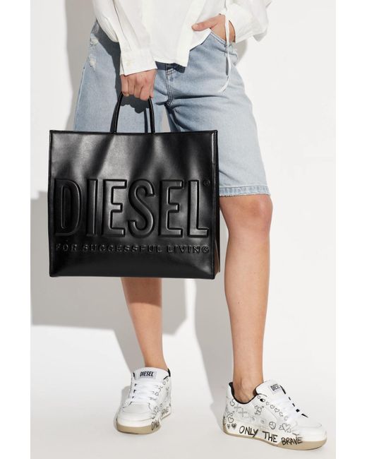 DIESEL Black Handbag 'Dsl 3D Shopper'
