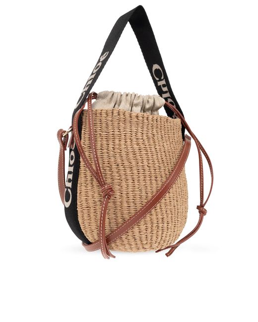 Chloé Natural 'Woody Small' Bucket Shoulder Bag