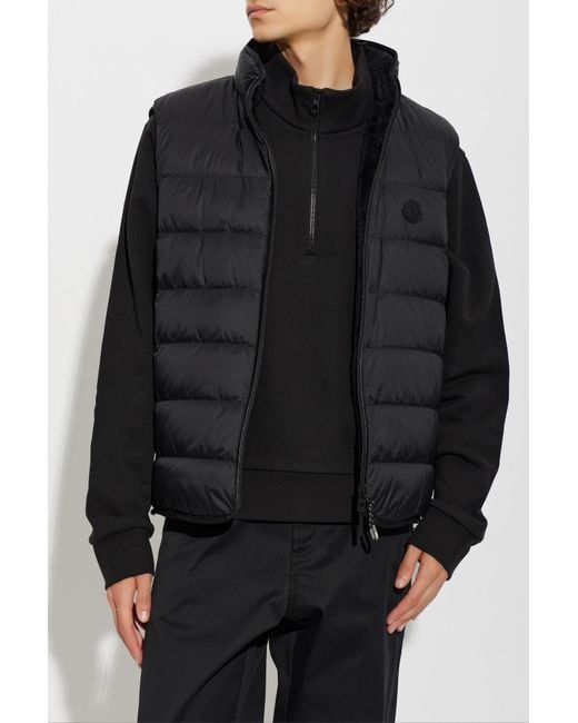 Moncler Black Reversible Down Vest for men