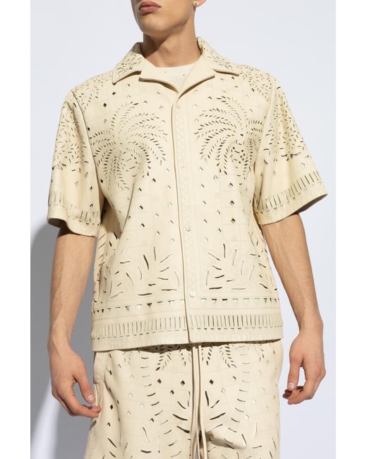 Amiri Natural Leather Shirt for men