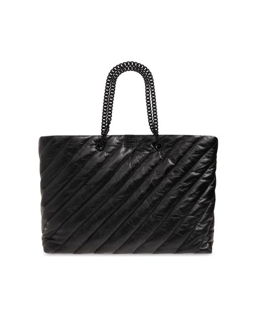Balenciaga Black 'crush Large' Shopper Bag,