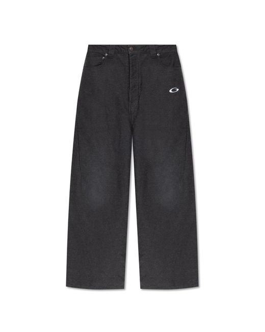 Balenciaga Purple Wide-Leg Jeans