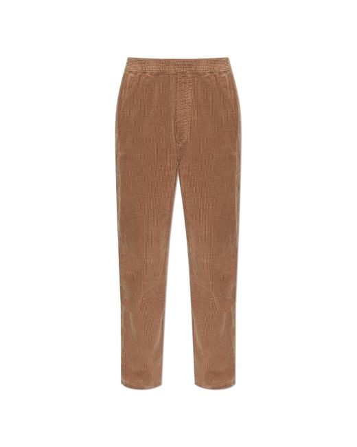 American Vintage Brown Corduroy Trousers for men