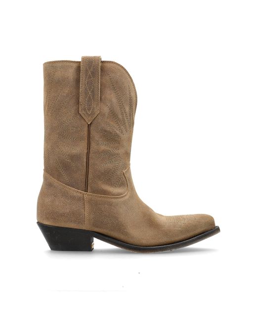 Golden Goose Deluxe Brand Brown 'Wish Star Low' Heeled Ankle Boots