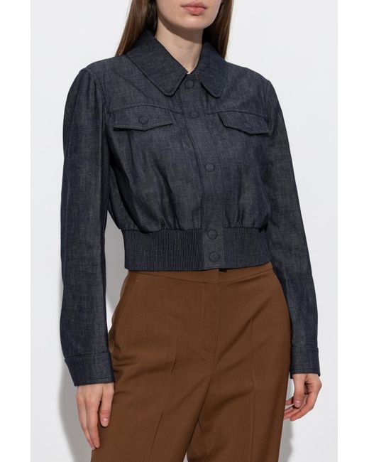 Fendi Blue Short Denim Jacket