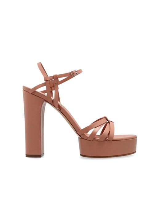 Casadei Pink Platform Sandals Geraldine Atlantis