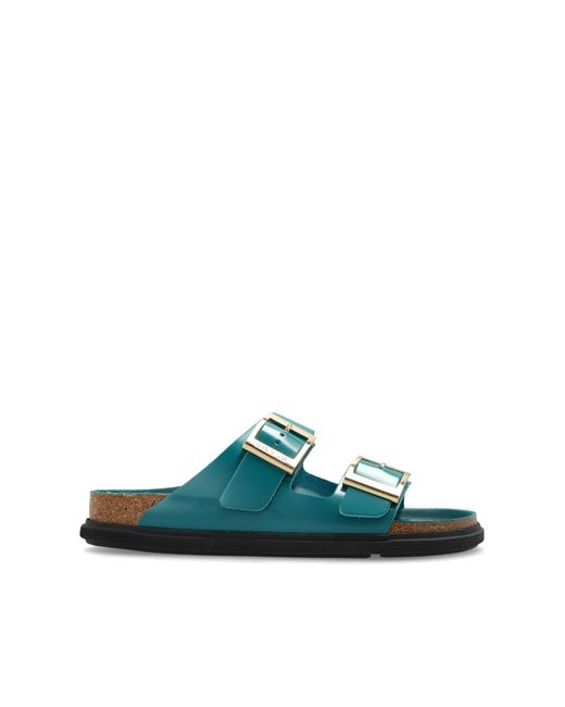 Birkenstock Green Arizona Droplet Buckle Cupsole Slides