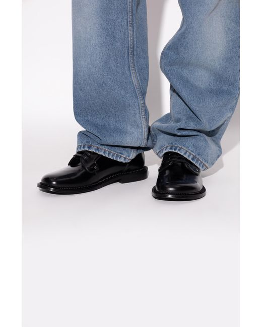 AMI Black Leather Shoes for men