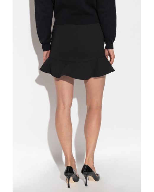 ROTATE BIRGER CHRISTENSEN Black Skirt With A Ruffle,