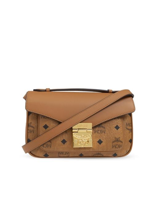 MCM Brown Monogram Shoulder Bag