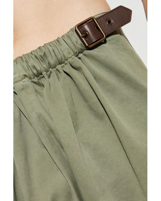 Loewe Green Loose-Fit Cotton Trousers for men