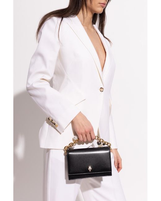 Alexander McQueen Black Skull Small Clutch