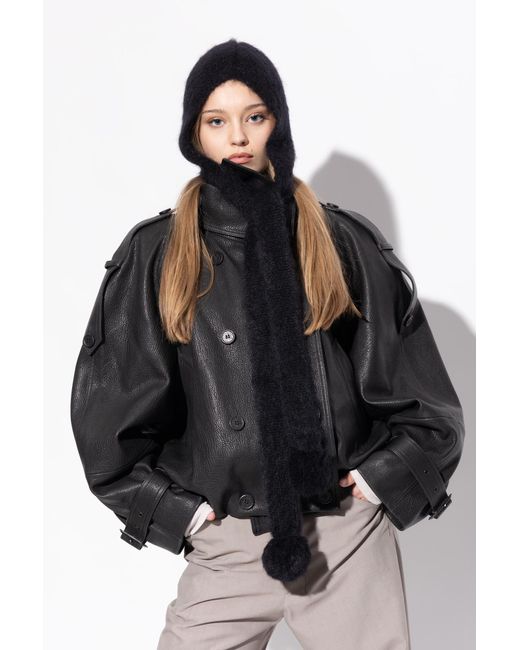 Acne Black Mohair Hat