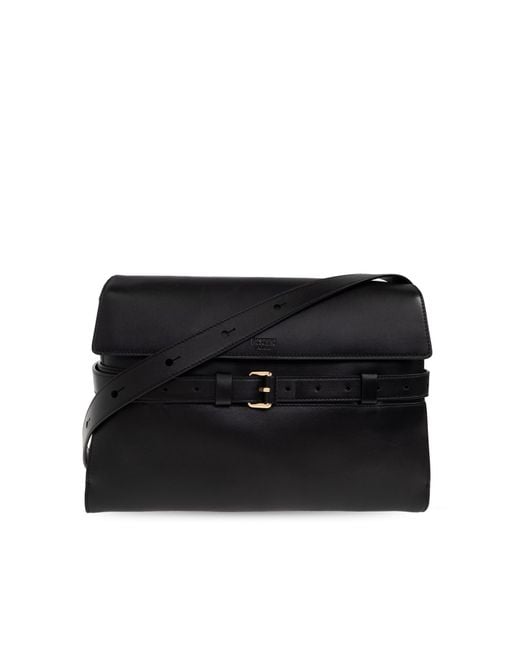 Moschino Black Leather Shoulder Bag for men