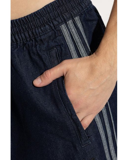 Adidas Originals Blue Loose-Fit Jeans for men