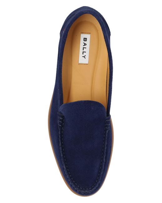 Bally Blue Suede Moccasins, for men