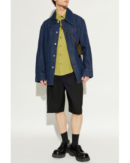 AMI Yellow Asymmetrical Cut Shirt for men