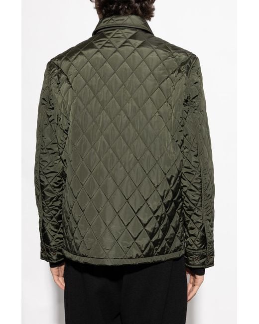 Burberry Green Quilted Jacket for men