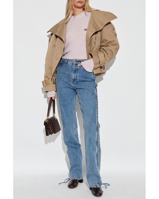 ROTATE BIRGER CHRISTENSEN Blue Jeans With Tie