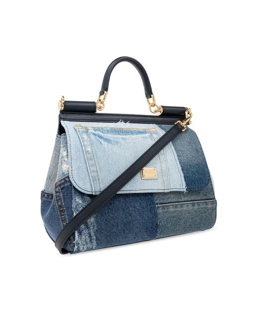 Dolce & Gabbana Blue Sicily Shoulder Bag,