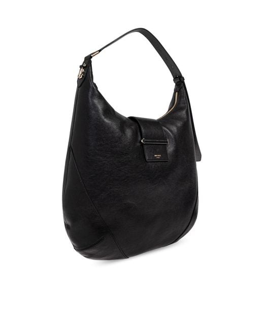 Jimmy Choo Black Shoulder Bag 'Bar Medium'