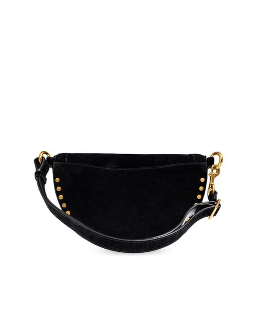 Isabel Marant Black Suede Waist Bag 'Skano'