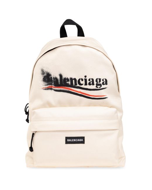 Balenciaga Natural Backpack With Logo, for men