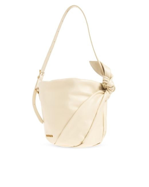 ROTATE BIRGER CHRISTENSEN White Leather Shoulder Bag