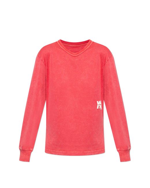 T By Alexander Wang Red T-Shirt With Logo