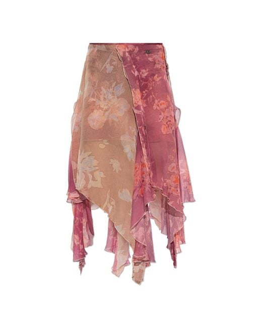 DIESEL Red Skirt 'O-Rizia'