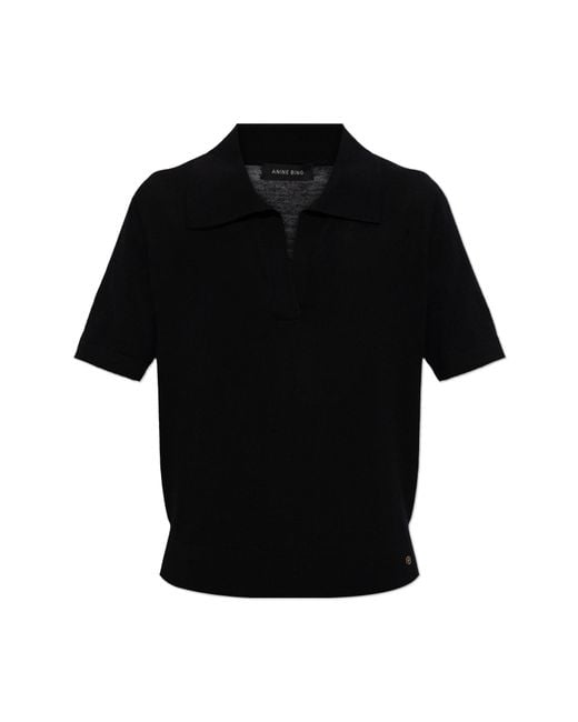 Anine Bing Black Polo "Moni"